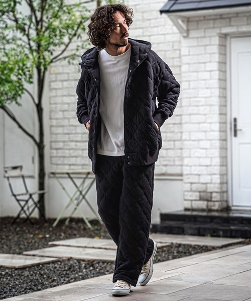CAMBIO(カンビオ)の「mp15181-Wave Quilted Wide Straight Pants キルティングワイドストレートパンツ(A73526cmb)(その他パンツ・メンズ・ベージュ/ブラック・M/S/L)」の11枚目の写真
