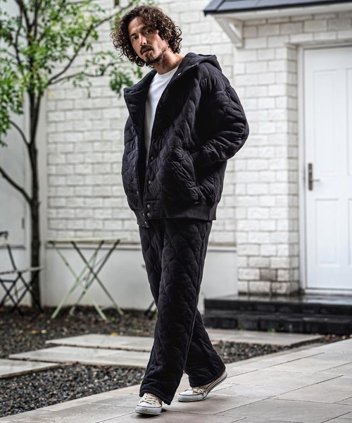 CAMBIO(カンビオ)の「mp15181-Wave Quilted Wide Straight Pants キルティングワイドストレートパンツ(A73526cmb)(その他パンツ・メンズ・ベージュ/ブラック・M/S/L)」の12枚目の写真