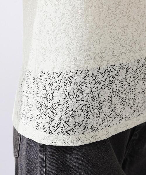 THE SHOP TK (ザ ショップ ティーケー )の「繊細で上品な レース5分袖トップス(Tシャツ/カットソー・レディース・アイボリー/ブラック・12/13)」の10枚目の写真