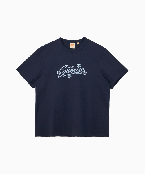 HELLO SUNRISE（ハローサンライズ）の「HS Sunrise Bloom Tee_Navy（Tシャツ/カットソー・レディース・ネイビー・SMALL/MEDIUM/LARGE/X-LARGE）」の2枚目の写真