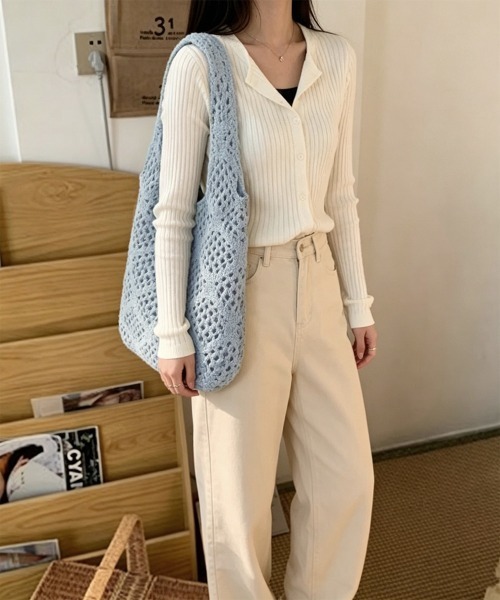 Miniministore(ミニミニストア)の「トートバッグ レディースショルダーバッグ(トートバッグ・レディース・ダークベージュ/アイボリー/キャメル/ピンク/ライトブルー・FREE)」の18枚目の写真