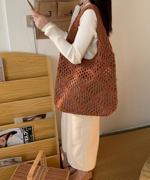 Miniministore(ミニミニストア)の「トートバッグ レディースショルダーバッグ(トートバッグ・レディース・ダークベージュ/アイボリー/キャメル/ピンク/ライトブルー・FREE)」の20枚目の写真