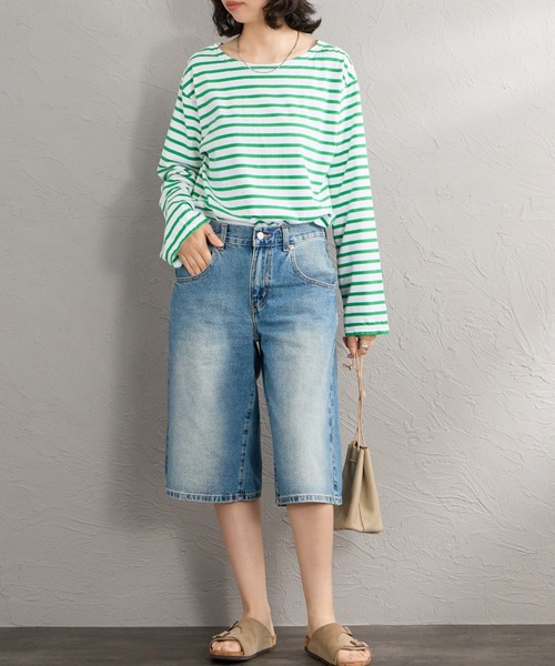 Levi's（リーバイス）の「[LEVI’S/リーバイス] SUPER BAGGY JORT スーパーバギーショートジーンズ（デニムパンツ・レディース・ライトインディゴブルー/ブラック・26/25/27）」の5枚目の写真