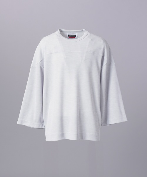 MAISON SPECIAL(メゾンスペシャル)の「《UNISEX》Dry Waffle Prime-Over Football T-shirt/ドライワッフルプライムオーバーフットボールTシャツ【MAISON SPECIAL/メゾンスペシャル】(Tシャツ/カットソー・メンズ・ブラック/チャコールグレー/ライトグレー・0/2/1)」の12枚目の写真