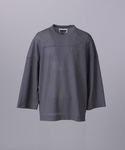 MAISON SPECIAL(メゾンスペシャル)の「《UNISEX》Dry Waffle Prime-Over Football T-shirt/ドライワッフルプライムオーバーフットボールTシャツ【MAISON SPECIAL/メゾンスペシャル】(Tシャツ/カットソー・メンズ・ブラック/チャコールグレー/ライトグレー・0/2/1)」の13枚目の写真