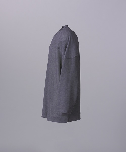 MAISON SPECIAL(メゾンスペシャル)の「《UNISEX》Dry Waffle Prime-Over Football T-shirt/ドライワッフルプライムオーバーフットボールTシャツ【MAISON SPECIAL/メゾンスペシャル】(Tシャツ/カットソー・メンズ・ブラック/チャコールグレー/ライトグレー・0/2/1)」の14枚目の写真