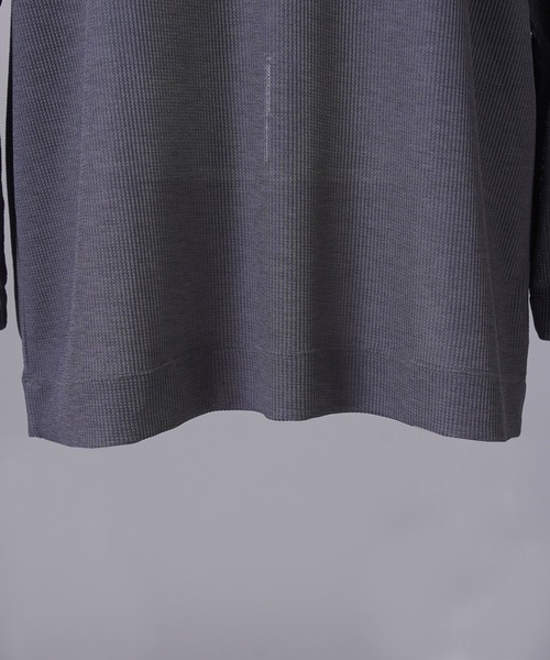 MAISON SPECIAL(メゾンスペシャル)の「《UNISEX》Dry Waffle Prime-Over Football T-shirt/ドライワッフルプライムオーバーフットボールTシャツ【MAISON SPECIAL/メゾンスペシャル】(Tシャツ/カットソー・メンズ・ブラック/チャコールグレー/ライトグレー・0/2/1)」の19枚目の写真