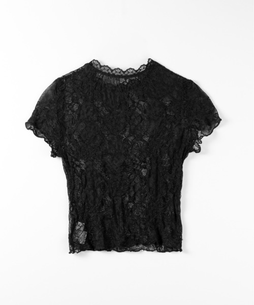 me+em select(ミームセレクト)の「【 2color 】ストレッチレースショートメローTシャツ / stretch lace short mellow T-shirts※※(その他トップス・レディース・ホワイト/ブラック・FREE)」の20枚目の写真