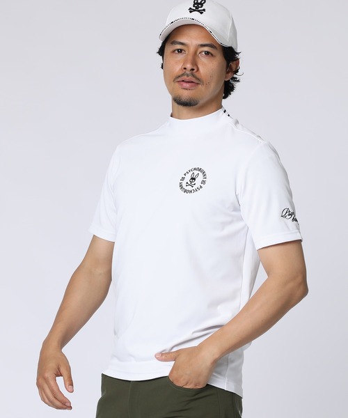 Psycho Bunny（サイコバニー）の「[GOLF]サークルロゴテック UVモックネックTシャツ（Tシャツ/カットソー・メンズ・ライトグレー/ネイビー/ブラック/ホワイト・MEDIUM/LARGE/X-LARGE）」の2枚目の写真