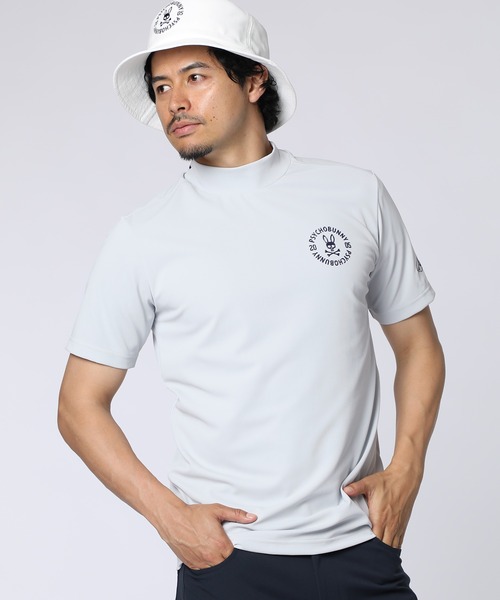 Psycho Bunny（サイコバニー）の「[GOLF]サークルロゴテック UVモックネックTシャツ（Tシャツ/カットソー・メンズ・ライトグレー/ネイビー/ブラック/ホワイト・MEDIUM/LARGE/X-LARGE）」の4枚目の写真