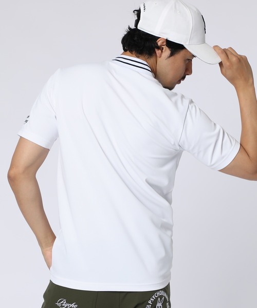 Psycho Bunny（サイコバニー）の「[GOLF]サークルロゴテック UVモックネックTシャツ（Tシャツ/カットソー・メンズ・ライトグレー/ネイビー/ブラック/ホワイト・MEDIUM/LARGE/X-LARGE）」の6枚目の写真
