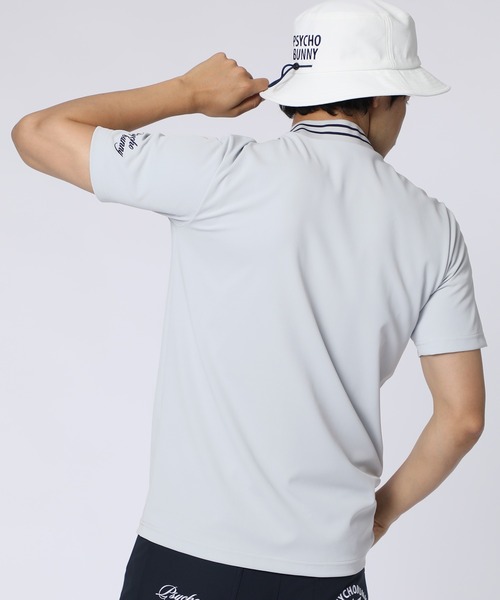 Psycho Bunny（サイコバニー）の「[GOLF]サークルロゴテック UVモックネックTシャツ（Tシャツ/カットソー・メンズ・ライトグレー/ネイビー/ブラック/ホワイト・MEDIUM/LARGE/X-LARGE）」の18枚目の写真