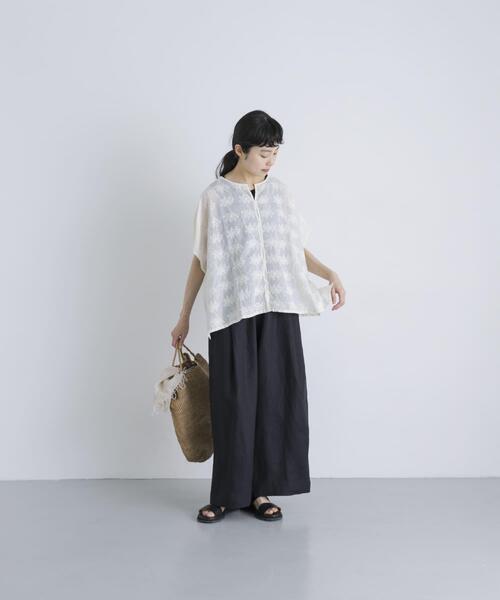 かぐれ(カグレ)の「カラーリネンクロップドパンツ(その他パンツ・レディース・レッド/ブルー/ベージュ/ブラック・FREE)」の7枚目の写真