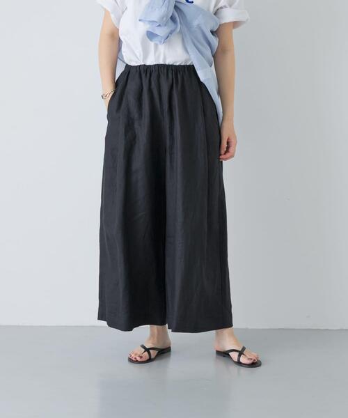 かぐれ(カグレ)の「カラーリネンクロップドパンツ(その他パンツ・レディース・レッド/ブルー/ベージュ/ブラック・FREE)」の9枚目の写真