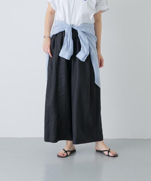 かぐれ(カグレ)の「カラーリネンクロップドパンツ(その他パンツ・レディース・レッド/ブルー/ベージュ/ブラック・FREE)」の11枚目の写真