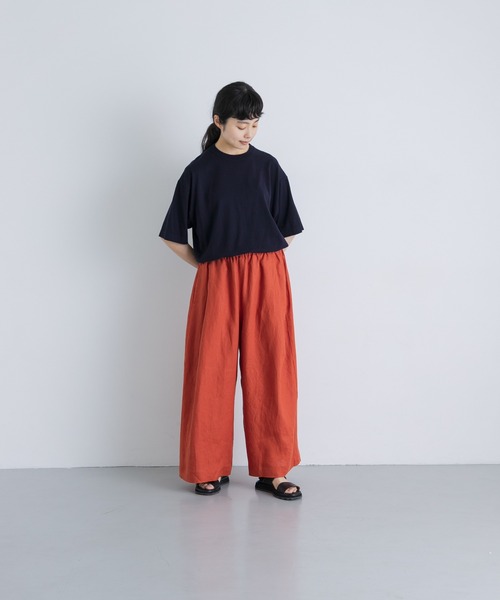 かぐれ(カグレ)の「カラーリネンクロップドパンツ(その他パンツ・レディース・レッド/ブルー/ベージュ/ブラック・FREE)」の10枚目の写真