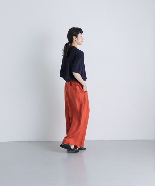 かぐれ(カグレ)の「カラーリネンクロップドパンツ(その他パンツ・レディース・レッド/ブルー/ベージュ/ブラック・FREE)」の11枚目の写真