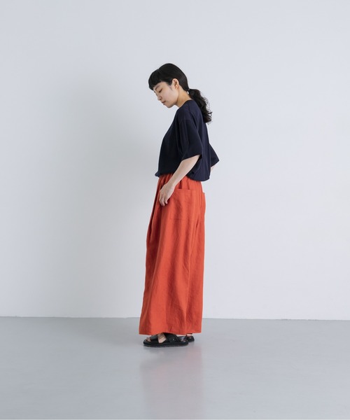 かぐれ(カグレ)の「カラーリネンクロップドパンツ(その他パンツ・レディース・レッド/ブルー/ベージュ/ブラック・FREE)」の12枚目の写真