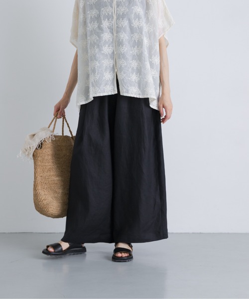かぐれ(カグレ)の「カラーリネンクロップドパンツ(その他パンツ・レディース・レッド/ブルー/ベージュ/ブラック・FREE)」の18枚目の写真