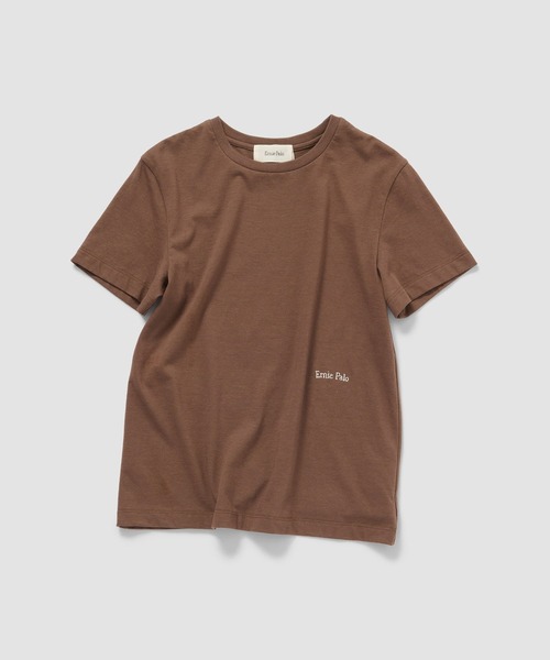 Ernie Palo(アーニー パロ)の「Ernie Palo / 刺繍Tシャツ《ESTNATION EXCLUSIVE》(Tシャツ/カットソー・レディース・ブラウン/ホワイト・FREE)」の3枚目の写真