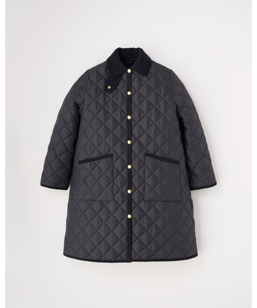 Traditional Weatherwear(トラディショナルウェザーウェア)の「WAVERLY A-LINE LONG(ダウンジャケット/コート・レディース・ブラック×ブラック・36/32)」の1枚目の写真