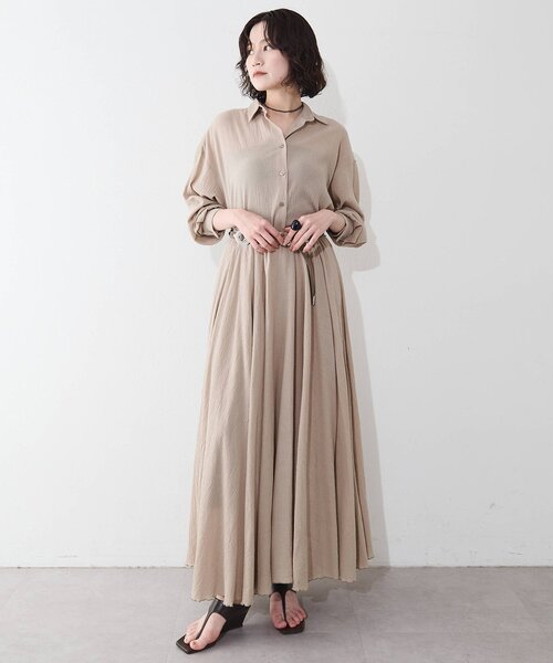 Whim Gazette(ウィムガゼット)の「コットンガーゼシフォンスカート/セットアップ可(スカート・レディース・ブラウン/ベージュ・FREE)」の14枚目の写真