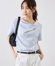ハーフスリーブドレープカットトップス