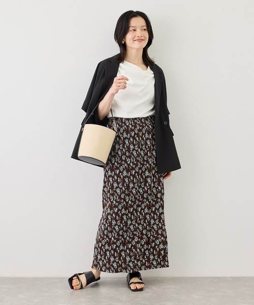 ROPE' PICNIC(ロペピクニック)の「ハーフスリーブドレープカットトップス(Tシャツ/カットソー・レディース・ホワイト/ブラック/サックスブルー/クリーム・FREE)」の9枚目の写真