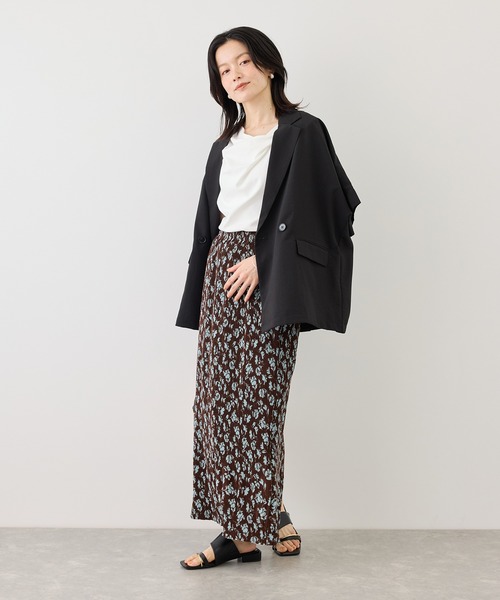 ROPE' PICNIC(ロペピクニック)の「ハーフスリーブドレープカットトップス(Tシャツ/カットソー・レディース・ホワイト/ブラック/サックスブルー/クリーム・FREE)」の10枚目の写真