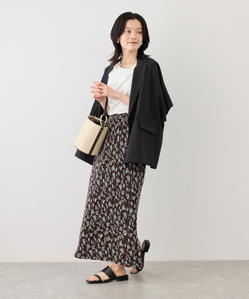 ROPE' PICNIC(ロペピクニック)の「ハーフスリーブドレープカットトップス(Tシャツ/カットソー・レディース・ホワイト/ブラック/サックスブルー/クリーム・FREE)」の11枚目の写真