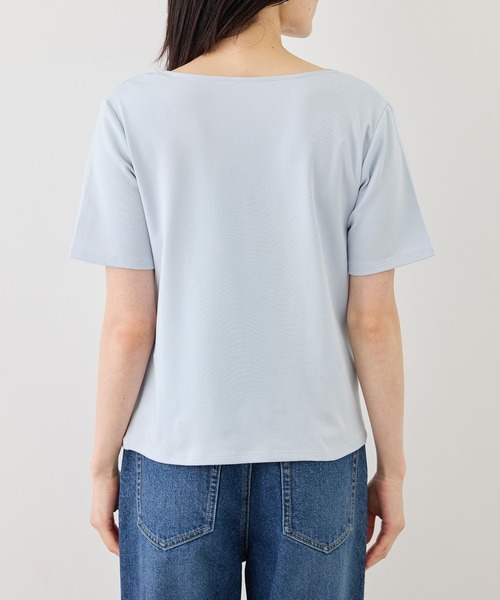 ROPE' PICNIC(ロペピクニック)の「ハーフスリーブドレープカットトップス(Tシャツ/カットソー・レディース・ホワイト/ブラック/サックスブルー/クリーム・FREE)」の22枚目の写真
