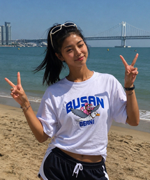 釜山カモメトリップ半袖Tシャツ（ホワイト）