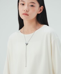 ハート ロゴ ラリエット ネックレス
