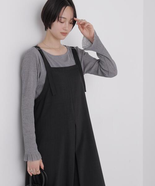 NANO universe（ナノユニバース）の「シアープリーツカットロングスリーブトップス（Tシャツ/カットソー・レディース・ホワイト/ブラック/グレー・FREE）」の19枚目の写真