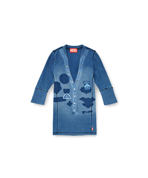 DIESEL（ディーゼル）の「ウィメンズ 七分袖トップ T-EREME（Tシャツ/カットソー・レディース・インディゴブルー・LARGE/SMALL/MEDIUM/X-LARGE）」の5枚目の写真