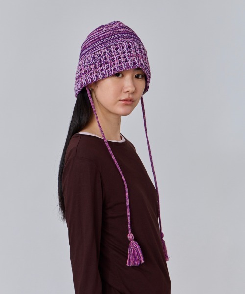 OVERRIDE(オーバーライド)の「OVERRIDE KNIT BALLOON CLOCHE HAT SGP / オーバーライド(ハット・レディース・パープル/ブラック/ブラウン・57~59cm)」の15枚目の写真