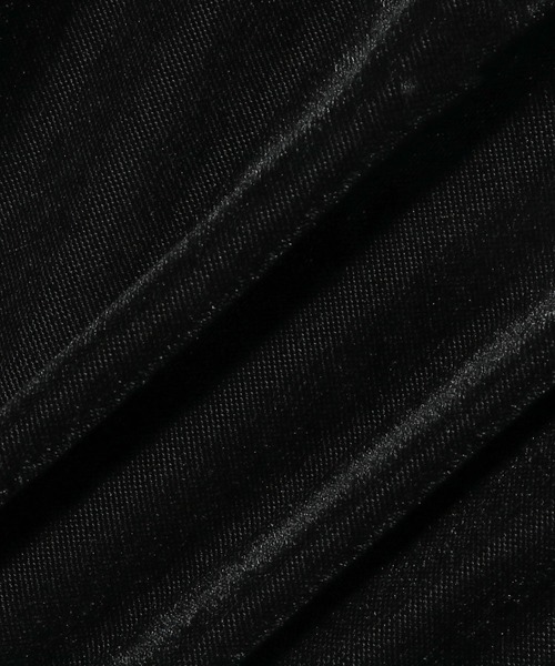 ESTNATION（エストネーション）の「ESTNATION / メッシュベロアロングTシャツ（Tシャツ/カットソー・レディース・グレイッシュベージュ/ブラック・FREE）」の4枚目の写真
