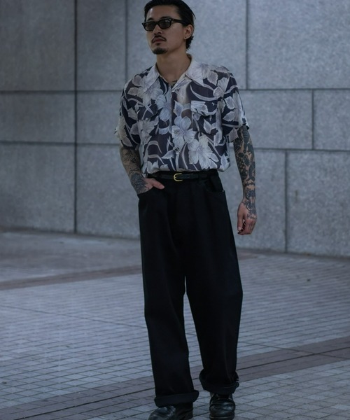MAGIC NUMBER（マジック ナンバー）の「【MAGIC NUMBER】RED EAR ”備中” SELVEDGE DENIM WIDE PANTS（デニムパンツ・メンズ・インディゴブルー/ブラック・MEDIUM/LARGE）」の4枚目の写真