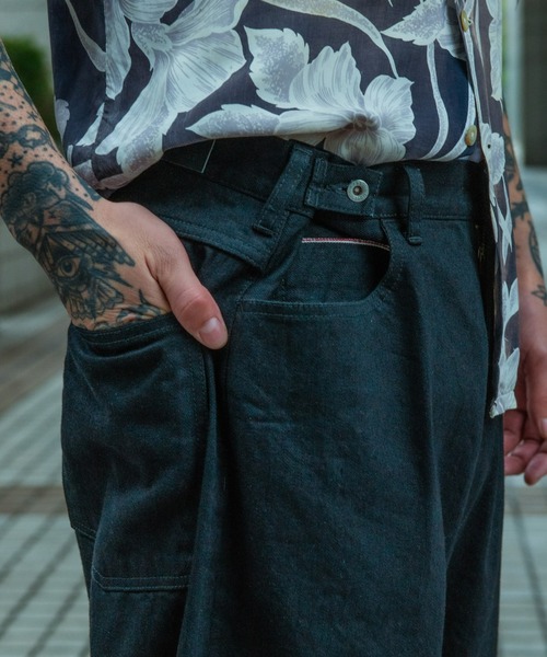 MAGIC NUMBER（マジック ナンバー）の「【MAGIC NUMBER】RED EAR ”備中” SELVEDGE DENIM WIDE PANTS（デニムパンツ・メンズ・インディゴブルー/ブラック・MEDIUM/LARGE）」の5枚目の写真