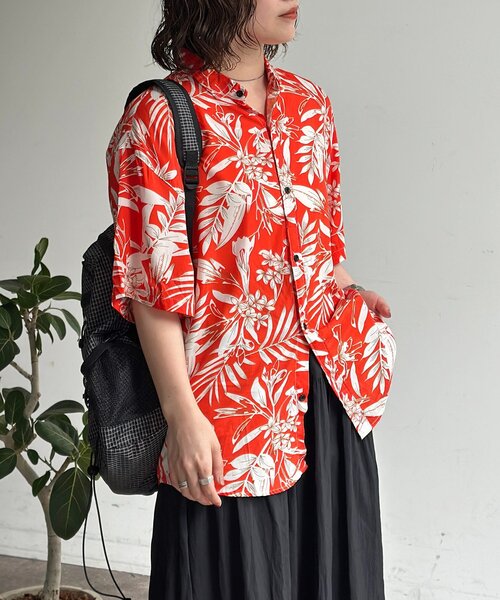 CPCM（シーピーシーエム）の「アソートアロハシャツ（シャツ/ブラウス・メンズ・ネイビー/レッド/ホワイト/オレンジ・LARGE/MEDIUM）」の3枚目の写真