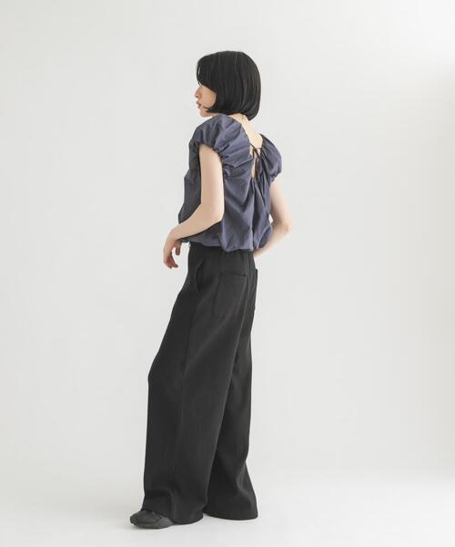 KBF(ケイビーエフ)の「ボタンフライワッフルパンツ(その他パンツ・レディース・ブラック/オートミール・ONE)」の7枚目の写真