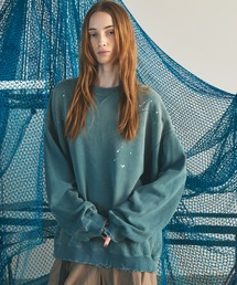 《UNISEX》Destroy Damage Prime-Over Crewneck sweatshirt/デストロイダメージプライムオーバークルーネックスウェット【MAISON SPECIAL/メゾンスペシャル】■セットアップ対応■