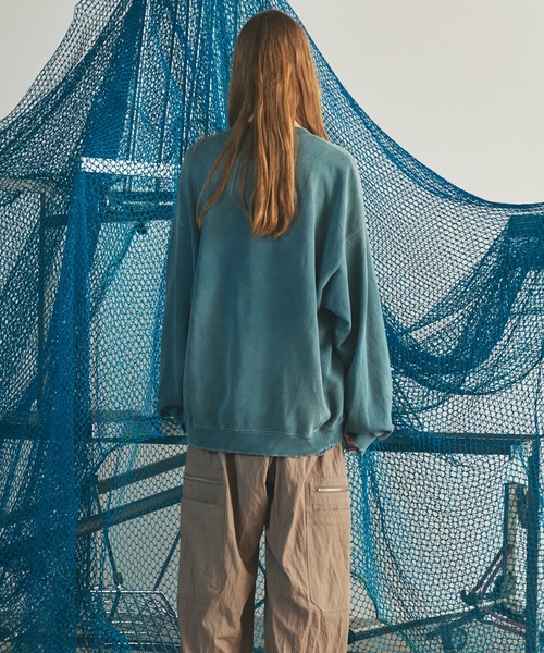 MAISON SPECIAL（メゾンスペシャル）の「《UNISEX》Destroy Damage Prime-Over Crewneck sweatshirt/デストロイダメージプライムオーバークルーネックスウェット【MAISON SPECIAL/メゾンスペシャル】■セットアップ対応■（スウェット・メンズ・ブラック/グリーン/グレー/レッド・0/2/1）」の21枚目の写真