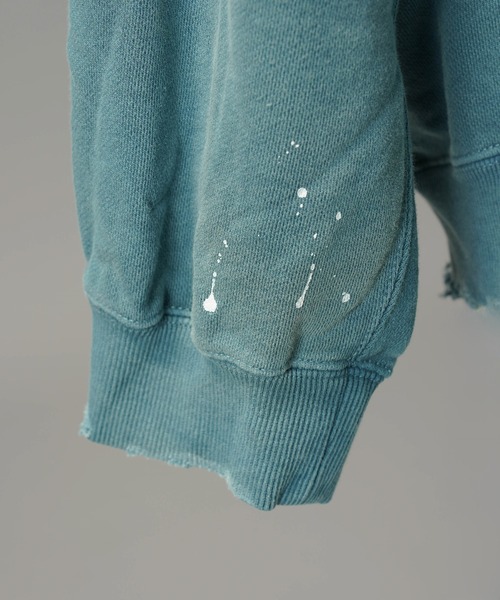 MAISON SPECIAL（メゾンスペシャル）の「《UNISEX》Destroy Damage Prime-Over Crewneck sweatshirt/デストロイダメージプライムオーバークルーネックスウェット【MAISON SPECIAL/メゾンスペシャル】■セットアップ対応■（スウェット・メンズ・ブラック/グリーン/グレー/レッド・0/2/1）」の10枚目の写真