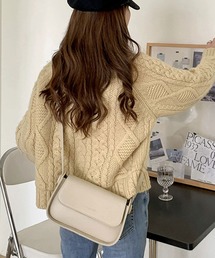 2WAY レザーライクフラップショルダーバッグ