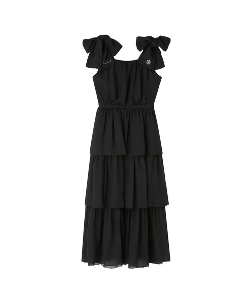 MARY QUANT(マリークワント)の「リボンティアードキャミ ドレス(ワンピース・レディース・ブルー/ブラック・M)」の3枚目の写真