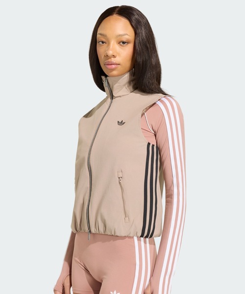 adidas(アディダス)の「アディレニウム5.0 ノースリーブ トラックトップ / トラックジャケット / ジャージ / アディダスオリジナルス adidas Originals(ジャージ・レディース・ブラウン・XX-LARGE/LARGE/MEDIUM/SMALL/X-LARGE/X-SMALL)」の2枚目の写真