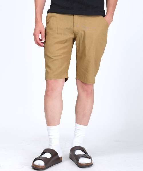 LUXSTYLE(ラグスタイル)の「綿麻ショートパンツ(その他パンツ・メンズ・カーキ/ネイビー/ブラック/ベージュ・M/XXL/XL/L)」の1枚目の写真