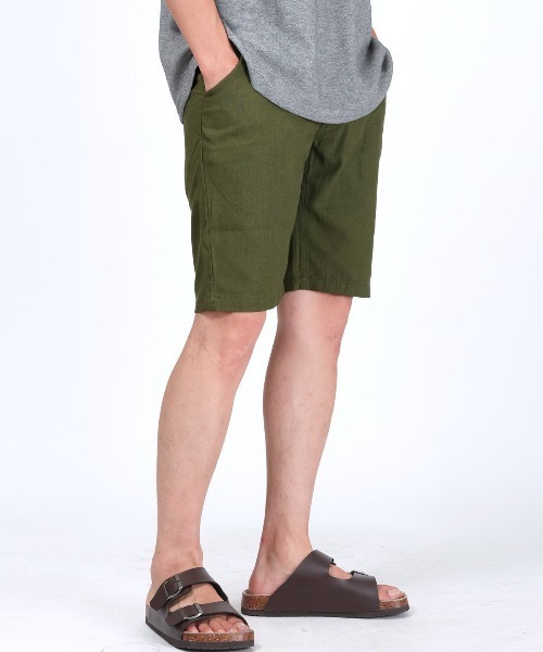 LUXSTYLE(ラグスタイル)の「綿麻ショートパンツ(その他パンツ・メンズ・カーキ/ネイビー/ブラック/ベージュ・M/XXL/XL/L)」の3枚目の写真