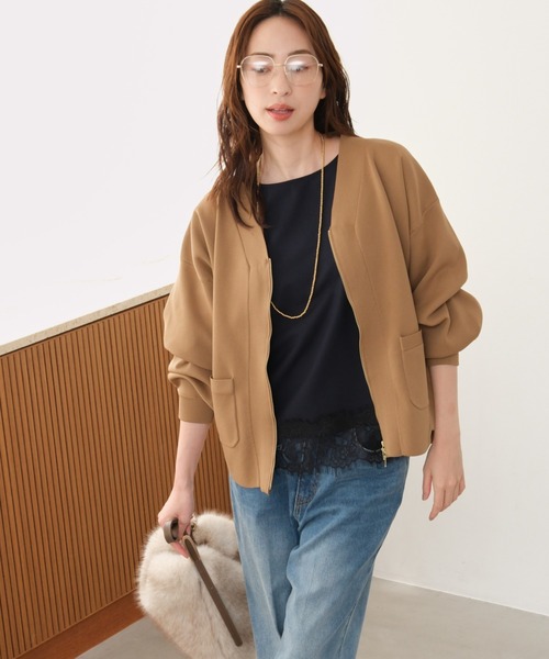 Elura（エルーラ）の「映えラクレースプルオーバー/1068030（Tシャツ/カットソー・レディース・ストライプ/チェック/ネイビー・FREE）」の14枚目の写真